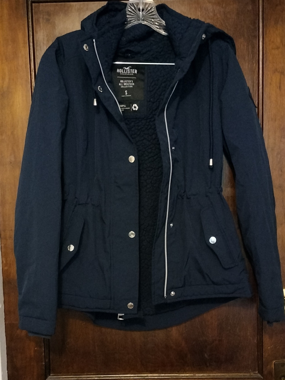 Hollister All-Weather Collection Navy Jacket - Size S